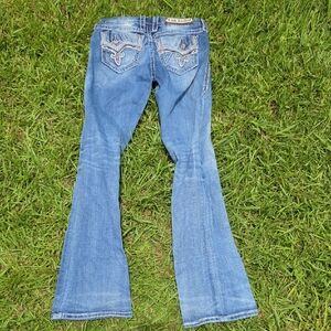 Rock Revival Hyero Mid Rise Flare Leg Jeans Size 28